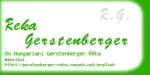 reka gerstenberger business card